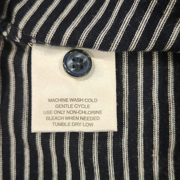 KNIGHTSBRIDGE Navy Blue & White Stripes Polo Shirt - Picture 5 of 5